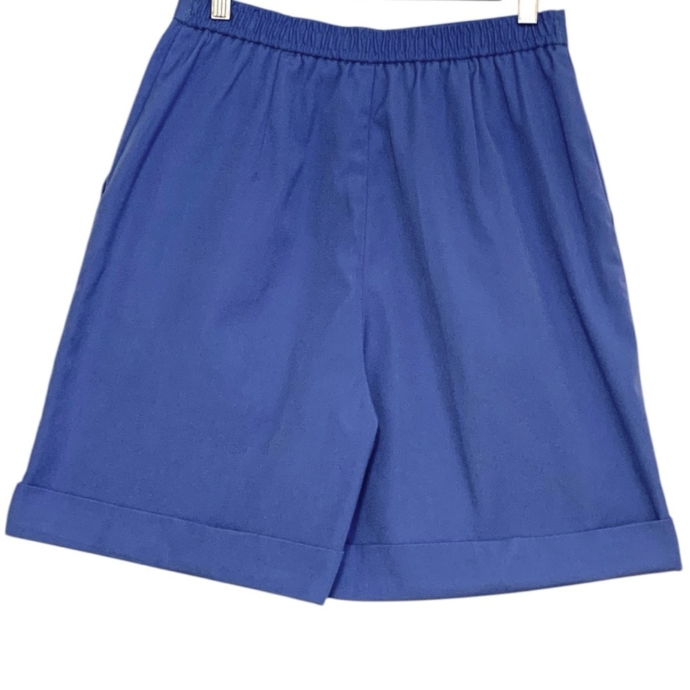 Vintage 80’s Mr. Toni Sportswear High Rise Pleated Shorts In Periwinkle Blue - Picture 6 of 14